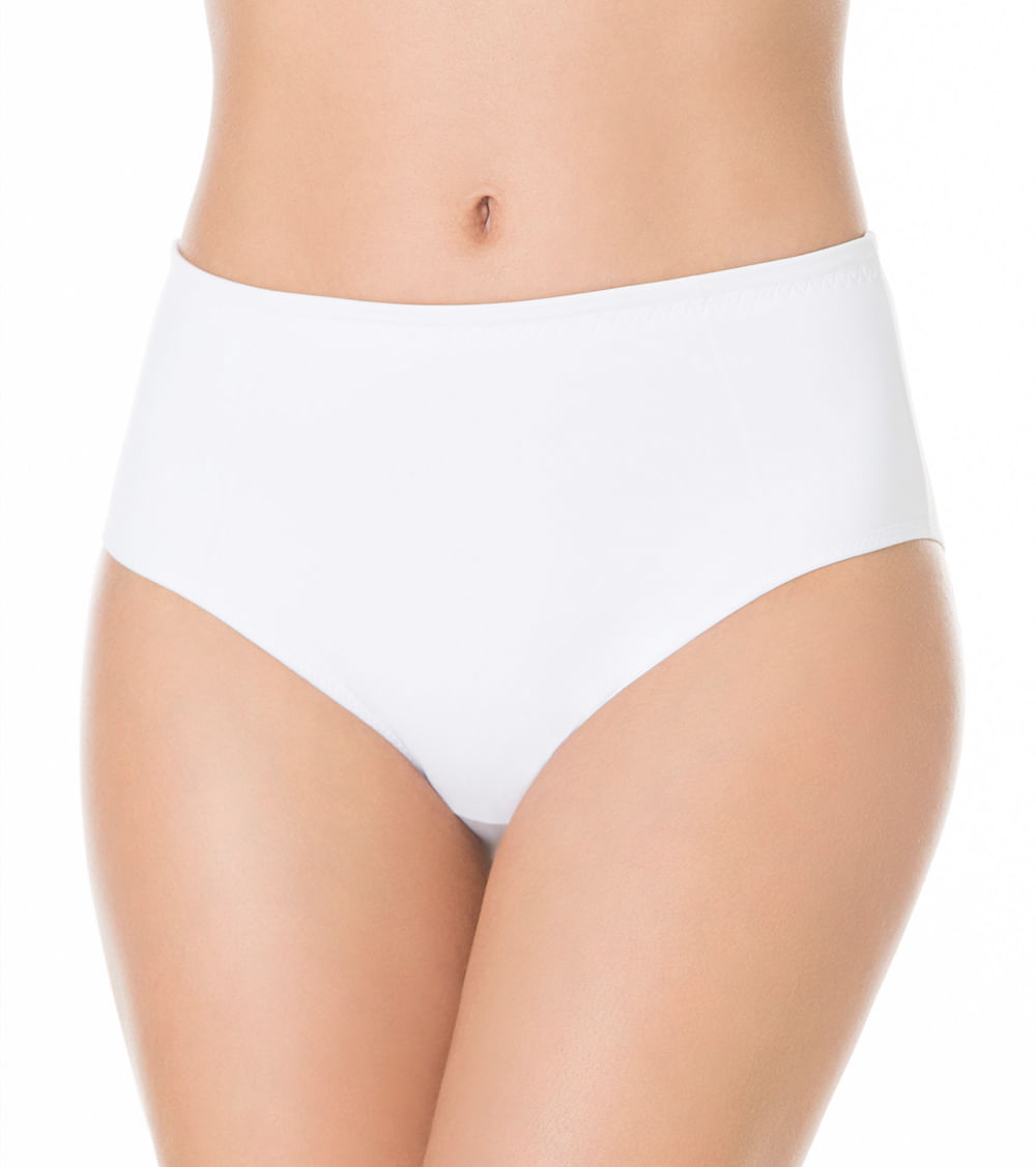 Calcinha Cintura Alta Reforçada 50390 Branco - M