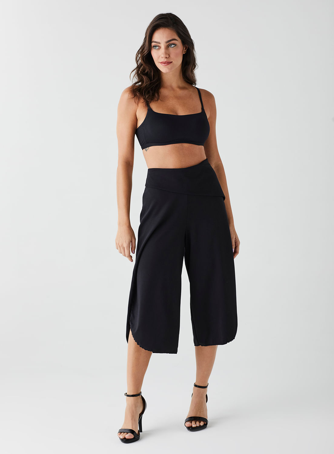 Calça Pantacourt Cós Transpassado Interlock Luxury 20565