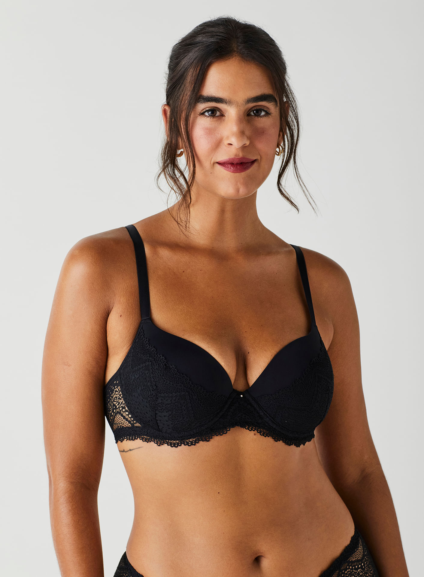 Sutiã de Renda Com Bojo Com Aro Lift Lovely 51552