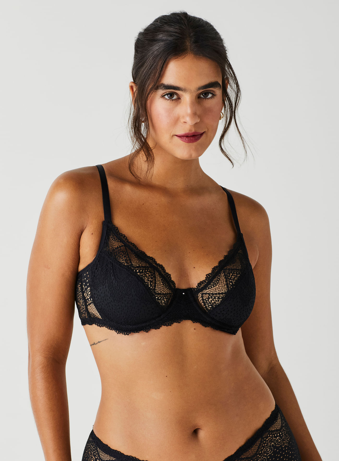 Sutiã de Renda Sem Bojo Com Aro Reducer Lovely 51554