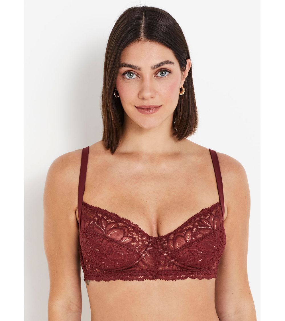 Sutiã de Renda Sem Bojo Com Aro Lift Corset Confidence 51878 Sienna 42D