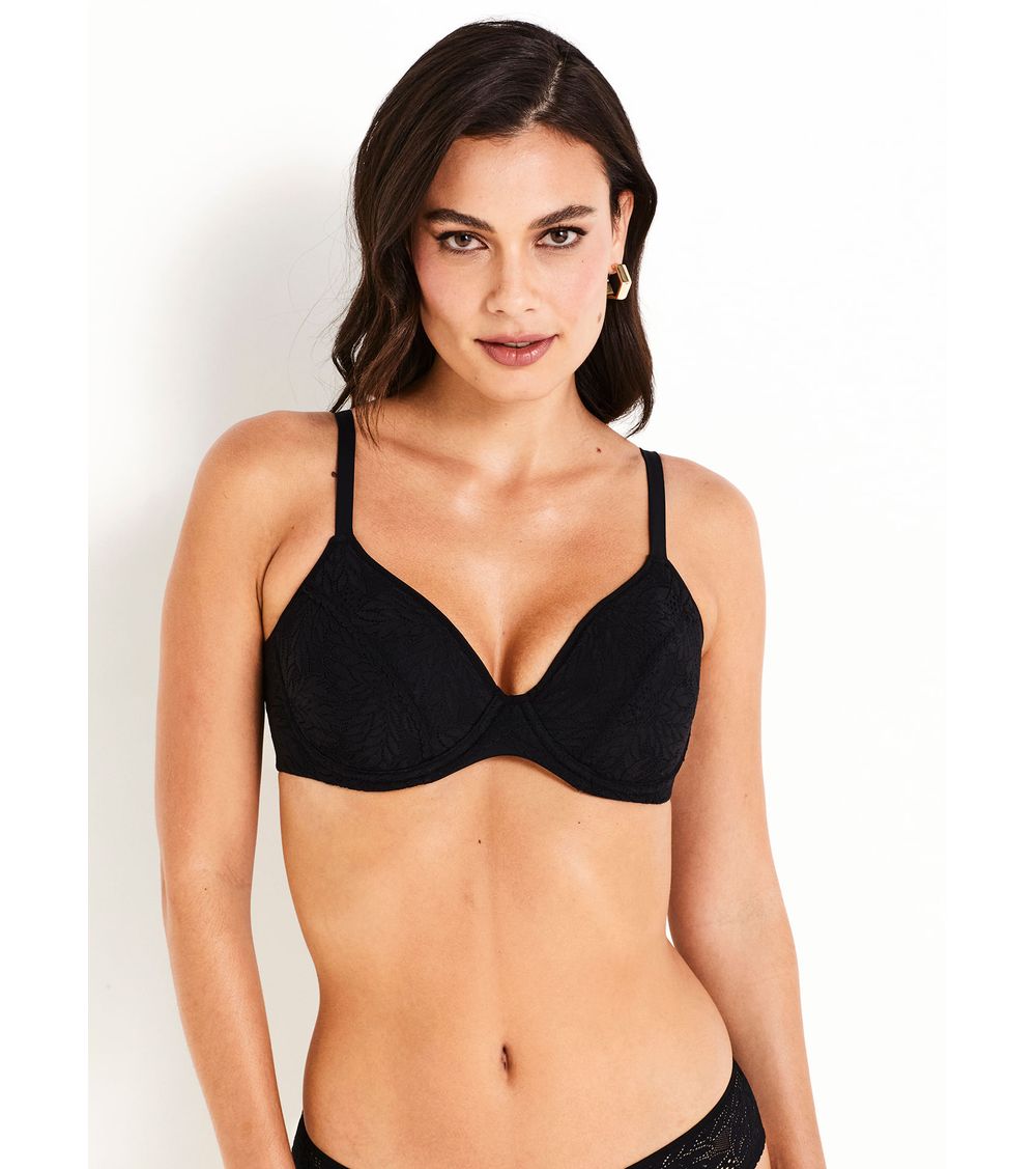 Sutiã Super Lift com Bojo Manta Soft Beauty 51296 Super Black 48B
