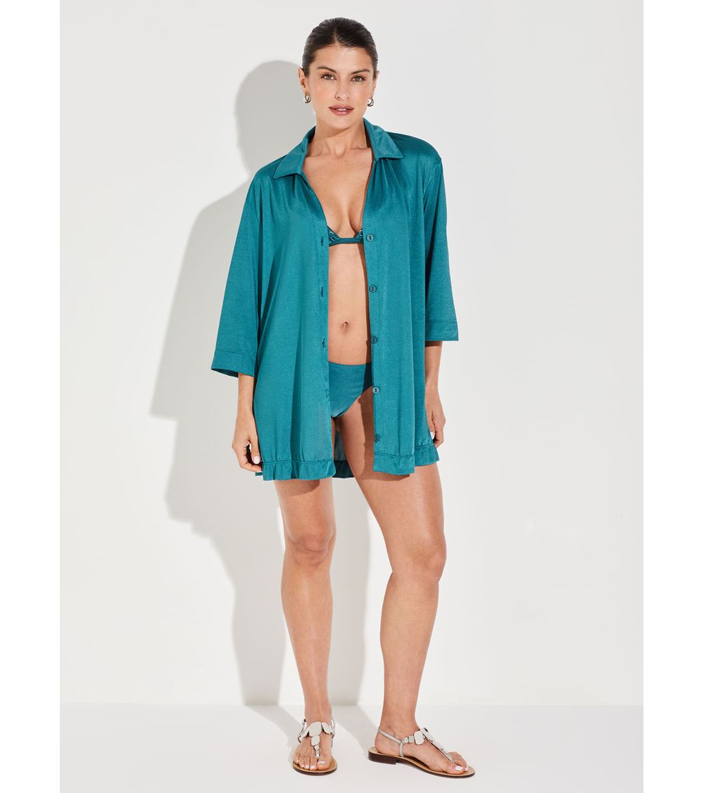 Camisão Curto Tricot Like 19856 Mar Precioso G