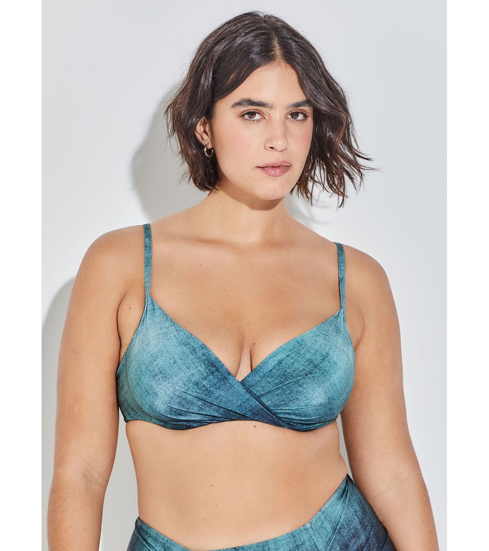 Biquíni Lift Transpassado Estampado 15807 Nuances do Mar 44C