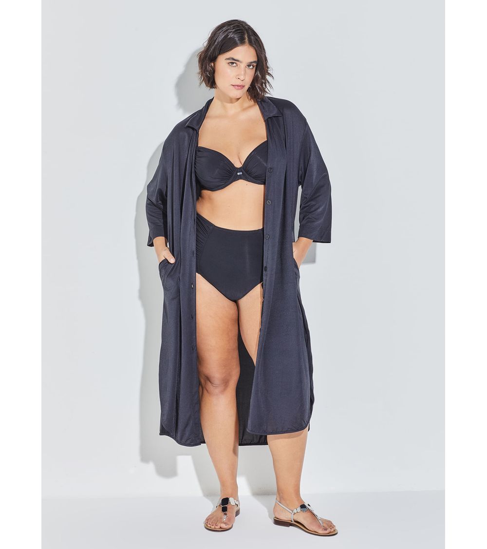 Camisão Midi Tricot Like 19857 Super Black G
