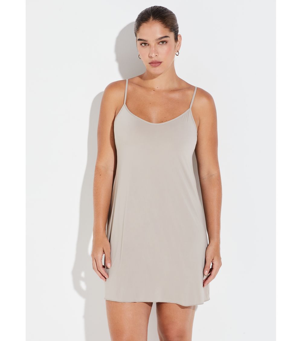 Slip Dress Oxigênio 23710 Sépia P