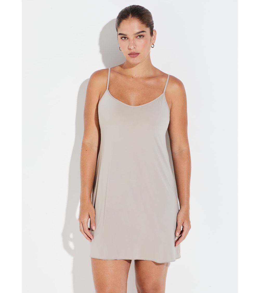 Slip Dress Oxigênio 23710 Sépia M